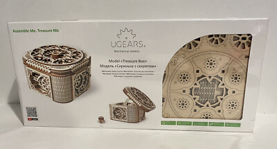  SEALED  UGears Treasure Box Mechanical Models 3D Wooden Puzzle Series 70