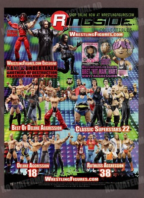Ringside Collectibles WWE Wrestling Action Figures Trade Print