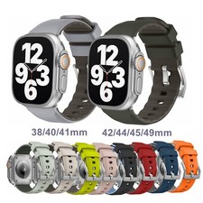 Silicone Band For Apple Watch Ultra Series 10 9 8 7 6 SE iWatch 42/44/45/46/49mm