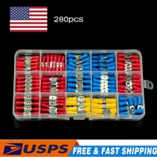 280Pcs Assorted Insulated Spade Fork Ring 10-22Gauge Wire Connectors Terminals