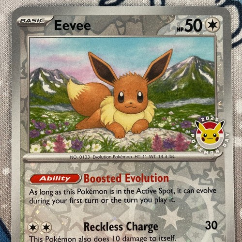 Eevee 074/131 Reverse Holo Pokemon Day 2025 Promo Prismatic Evolutions NM - Picture 2 of 3