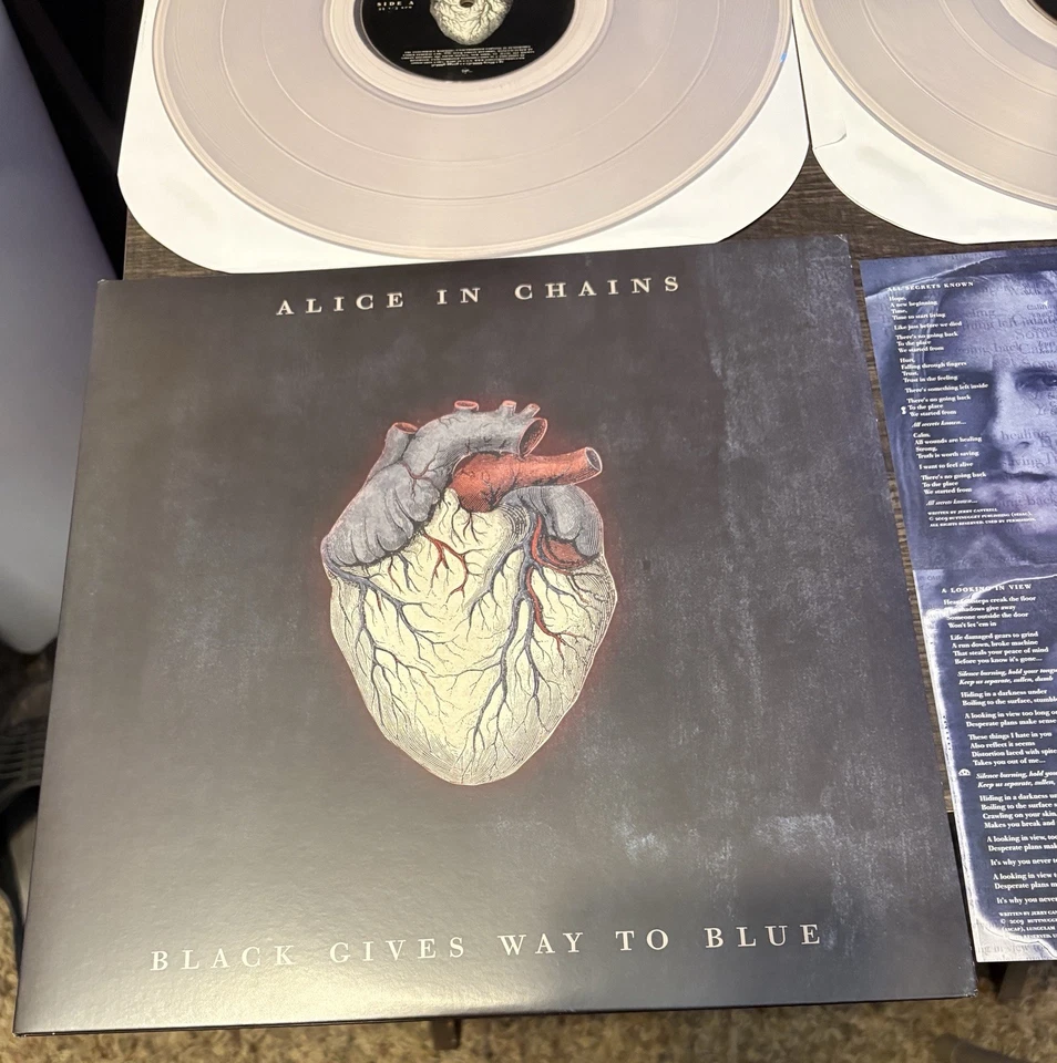 ALICE IN CHAINS Black Gives Way To Blue Clear Vinyl 2xLP + CD OG 2009 Press EX - Image 2 of 4