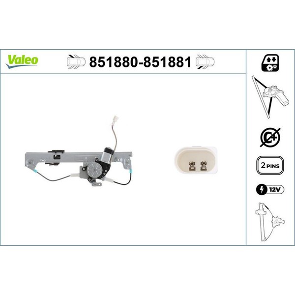 Valeo 851881 Fensterheber FüR Ford Focus DAW DBW DFW DNW-image
