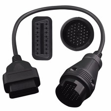 OBDII OBD2 38 Pin to 16 Pin Diagnostic Adapter Connector Cable for Mercedes B...