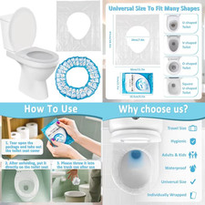 Disposable Toilet Seat Covers Waterproof and Nonslip Plastic Seat Covers