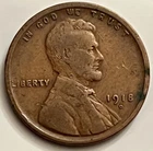1918-D Lincoln Wheat Cent Denver Mint Clear Date Mintmark Honest Wear BN1346
