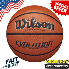 WILSON Evolution Men's Basketball 29.5" Official Size Game Ball Free Shipping