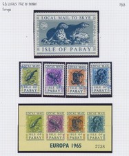 GB Local Stamps Isle of Pabay Skye PA18-PA22, PA24 Seals, Crustacean Europa 1965