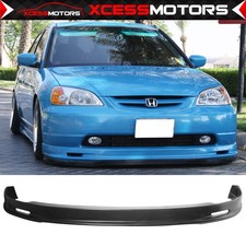 Fits 01-03 Honda Civic Sedan Coupe Mugen Style Front Bumper Lip Spoiler - Pp Fits 01-03 Honda Civic Sedan Coupe Mugen Style Front Bumper Lip Spoiler - Pp