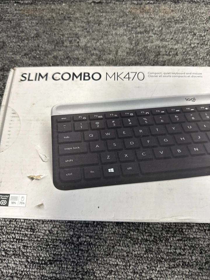 Logitech MK470 Slim Wireless Keyboard & Mouse Combo - Black And Graphite *NEW* - Image 2 of 4