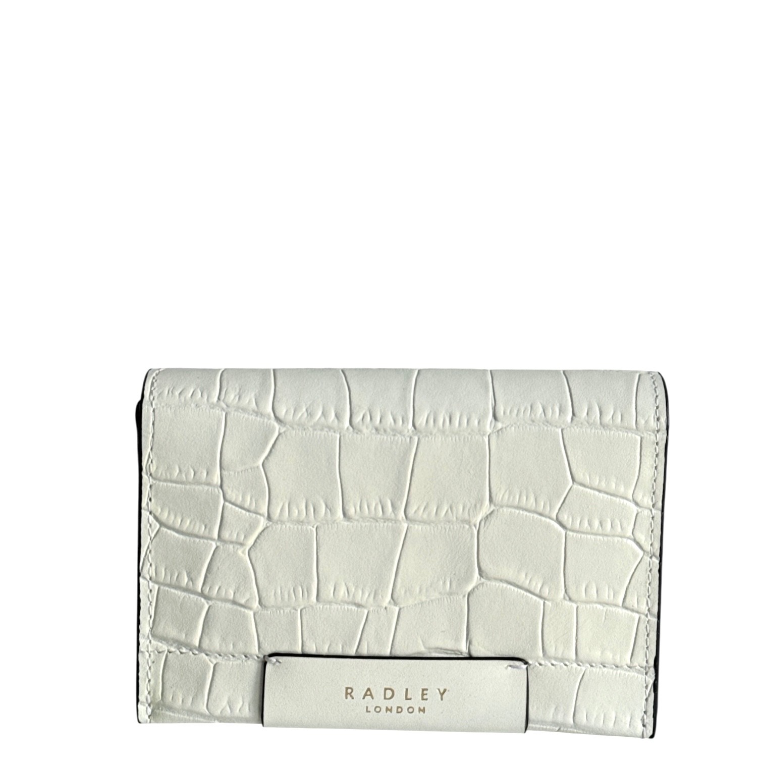 RADLEY Purse White Leather Medium Coin Card Wallet - Court Mews Faux Croc - New