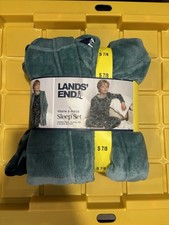 Brand New Never Worn Lands End Boys Size 7/8 3 Piece Pajama Set. 100 Polyester.