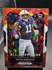 2021 Panini Prizm Draft Picks All-American Micah Parsons #188 Red Ice Prizm RC