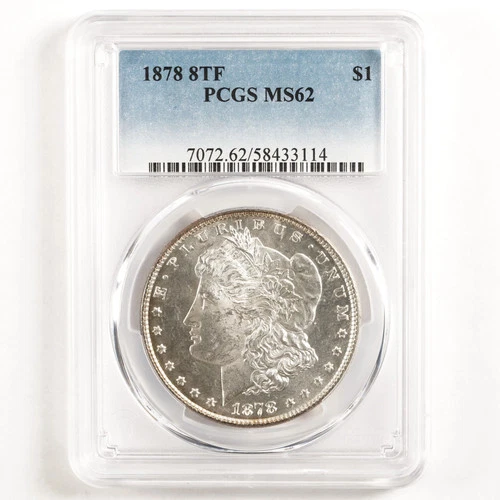 1878 8TF Morgan Dollar $1 MS62 PCGS 31739