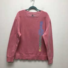 Disney Womens Pink Walt Disney World Crew Neck Long Sleeve Pullover Sweatshirt L