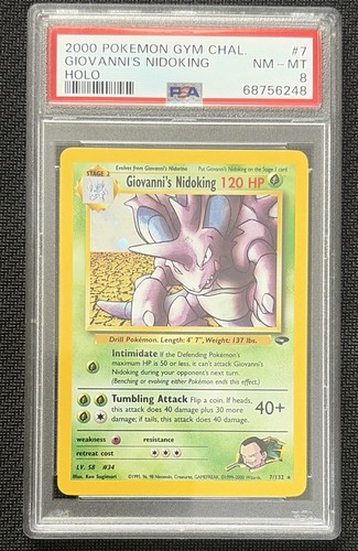 Giovanni's Nidoking (Unlimited) graded PSA 8 for sale on eBay