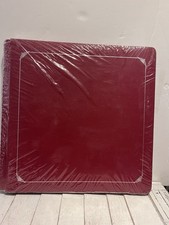 Creative Memories 12x12 Red Silver Trim Scrapbook Photo Album Old Style 15 Pages