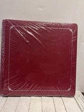 Creative Memories 12x12 Red Silver Trim Scrapbook Photo Album Old Style 15 Pages