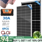 200W 300W Mono Solar Panel Kit 12V Charging Off-Grid Battery Power RV Home Boat
