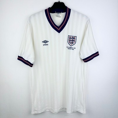 Original England 1986 World Cup AIRTEX Umbro Home Football Shirt Trikot