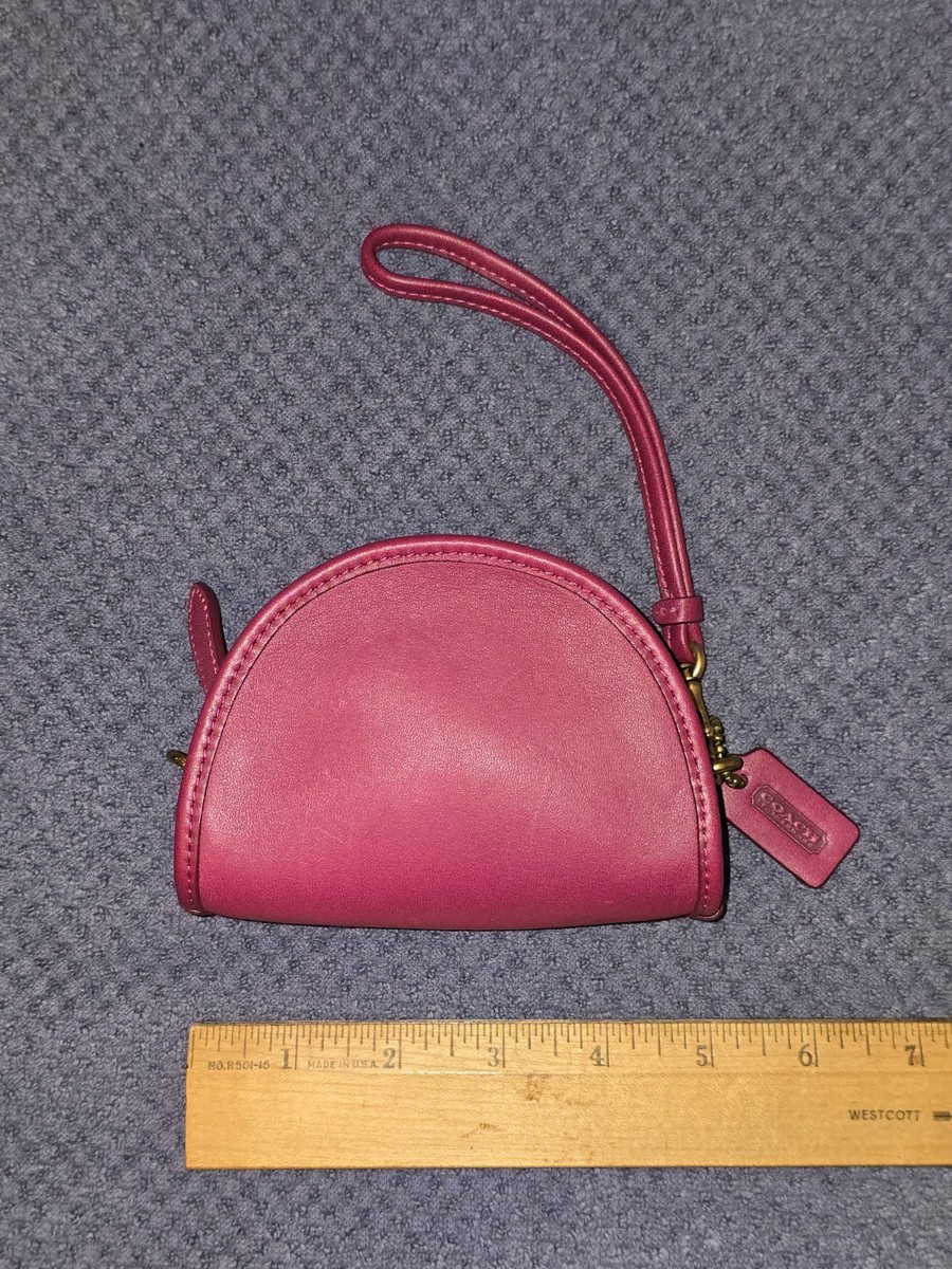 Coach M1948-305 Vintage 2009 Pink Glovetanned Leather Half Moon