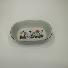 Vintage Floral Toothbrush Holder  Soap Dish Set