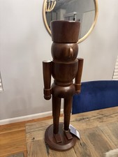 24  Wooden Nutcracker Soldier Christmas Decor, Brown, New With Tag