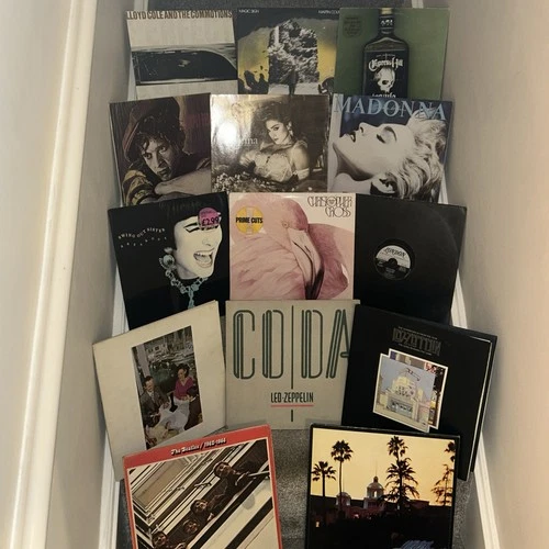 Vinyl Bundle 60,70,80s, Beatles, LED ZEPPELIN, Eagles, Madonna, Simply Red. VG