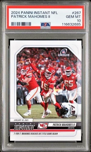 PSA 10 Patrick Mahomes II /653 - 2024 Panini Instant 7 For 7 AFC Title Game #267