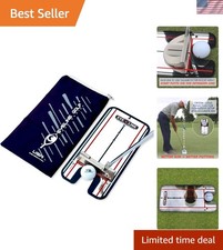 Slim, Lightweight Putting Mirror with Tee Gates for Comprehensive Golf Training