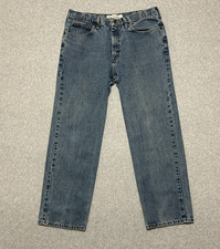 Vintage Lee Jeans Men's 38x32 Fit 37x31 Blue Medium Wash Relaxed Fit Denim