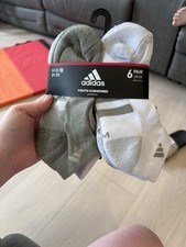 NWT Adidas Boys Cushioned Moisture Wicking Low Cut Socks 6 Pairs