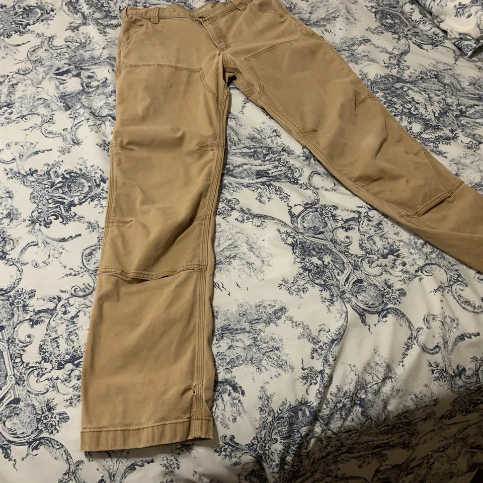 Pantalones Carhartt 34x36 DOBLE RODILLA Para Hombre Resistentes Flexibles Calce Relajado Envejecido-(33x34) Foto 4 de 4