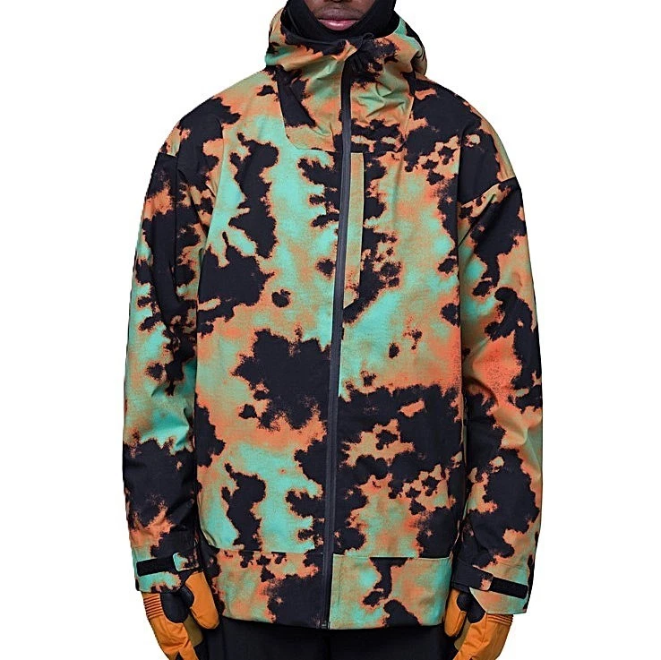 686 Men's GLCR GATEWAY Shell Snow Jacket - Orange Nebula - Small - NWT