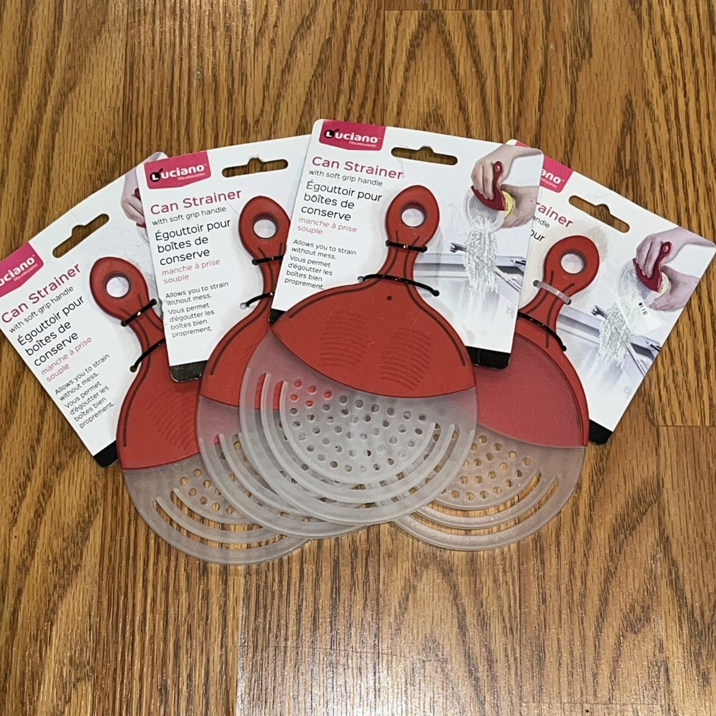 Can Strainer With Grip Handle Lot Of 4