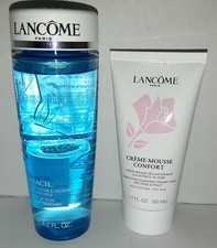 Lancome Bi-Facil Eye Makeup Remover-4.2oz, Foamy Mousse Cleansing Creme-1.7oz