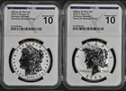 2023 S $1 Morgan & Peace Dollar 2 Coin Set NGCX Rev PF10 PF70 Advance Releases