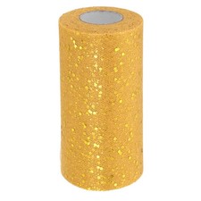 Tulle Fabric Rolls 6" by 50 Yards Fabric Spool Tulle for DIY, Gold