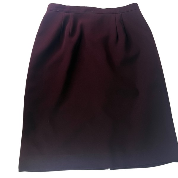 Target Size 14 Pencil Skirt Purple Plum Knee Length Elastic Waist Vintage Office