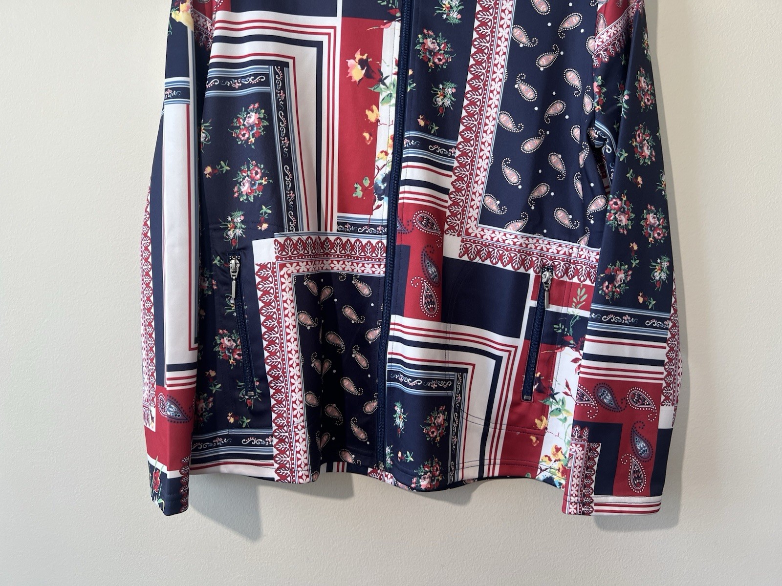 Drapers & Damons Zip Up Jacket Women M Patchwork … - image 7