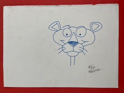 Friz Freleng Drawing on paper (Handmade) signed and stamped