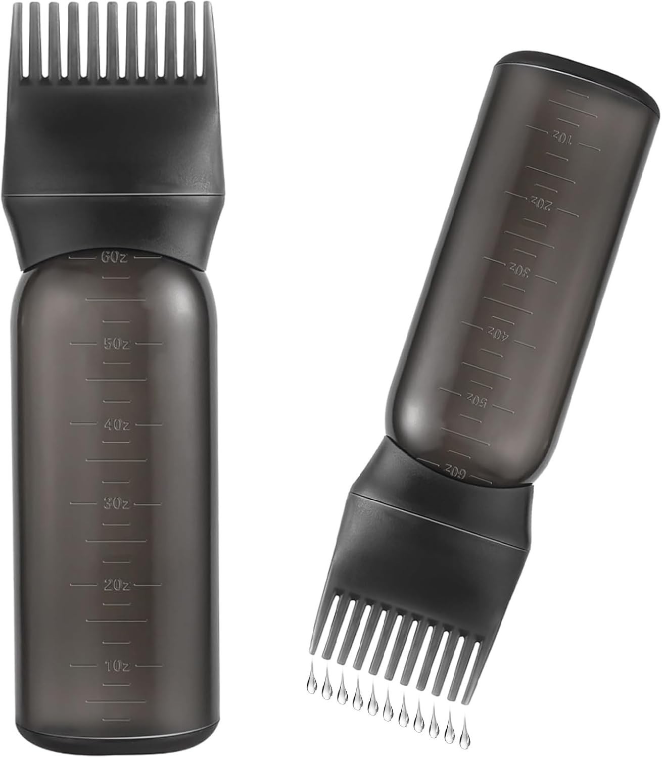 2/4 PCS Root Comb Applicator Bottle,Hair Oiling Applicator,Hair Oil Applicator