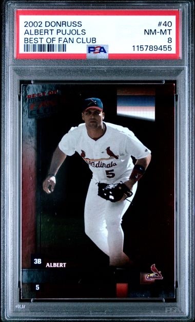 2002 Donruss Best Of Fan Club Albert Pujols PSA 8 NM-MINT! 🔥