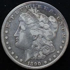 KAPPYSCOINS GH872 1890CC CARSON CITY MORGAN SILVER DOLLAR VF OLD CLEANG ?