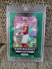 2024 Panini Prizm - Emergent Jayden Daniels #2 Green Ice Prizm (RC)