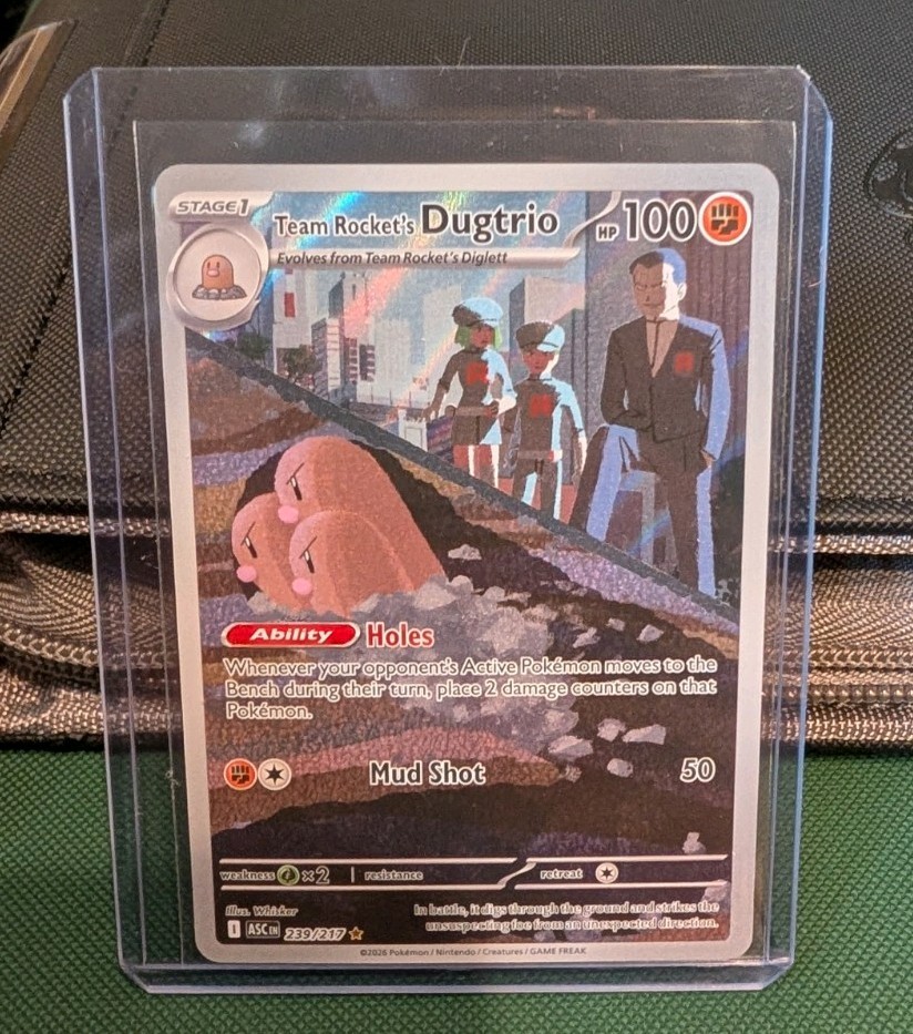 Team Rocket's Dugtrio 239/217 Me: Ascended Heroes Holo