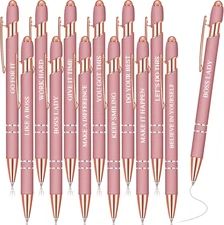 12 Pcs Inspirational Pens Bulk Funny Ballpoint Pen with Stylus Tip Motivational