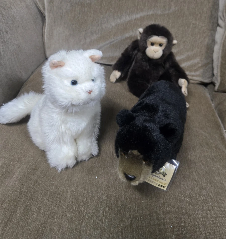 Ganz Webkinz Signature Black Bear Persian Cat Chimpanzee - Image 2 of 4