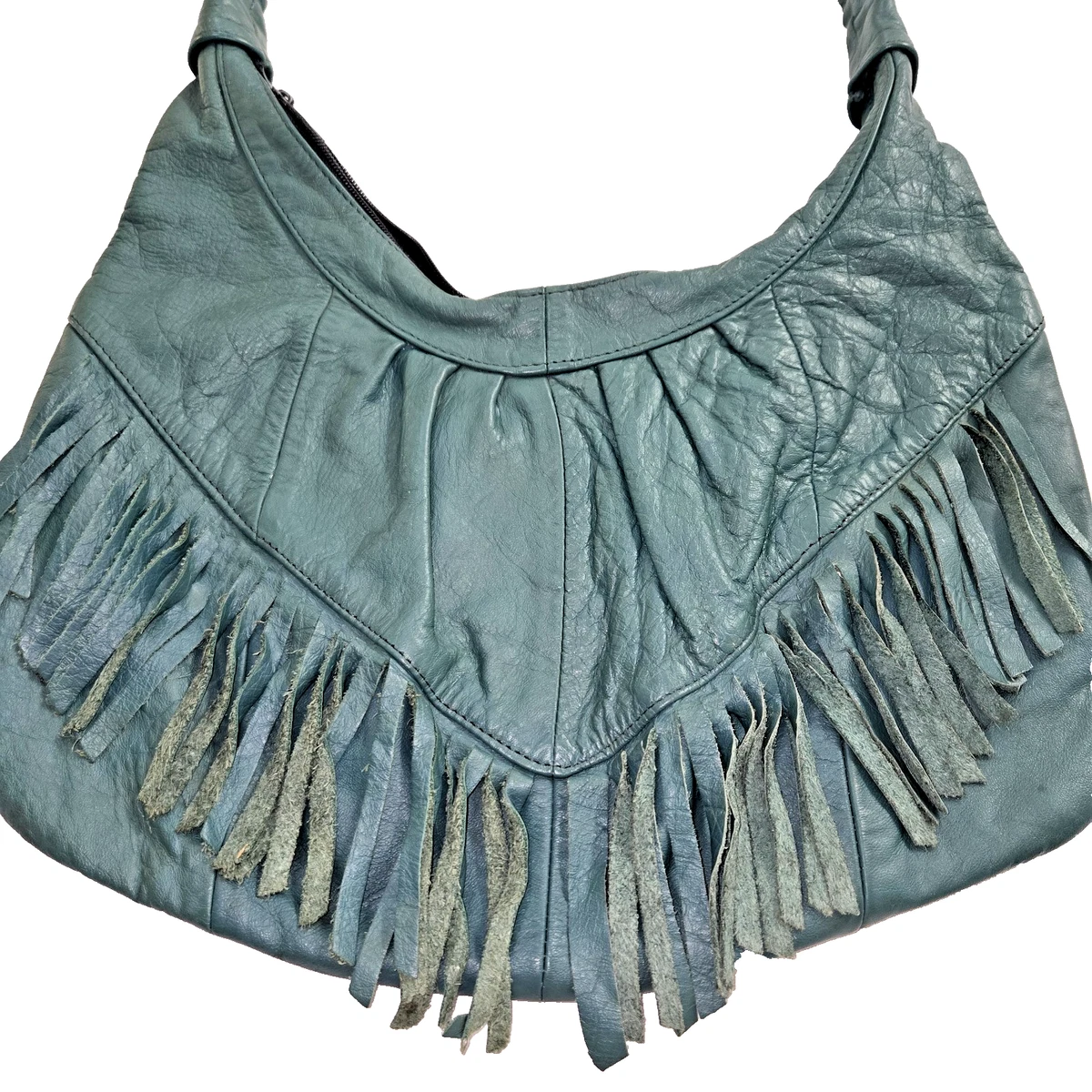 vintage leather fringe purse products for sale | eBay