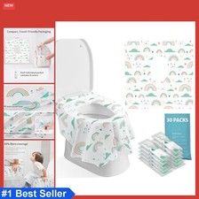 Disposable Toilet Seat Covers 30 Count Extra Large Waterproof Travel Portable